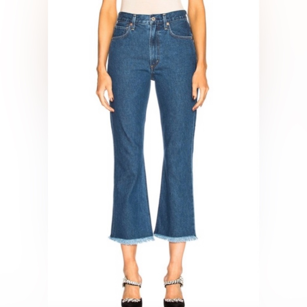 Citizens Of Humanity Jeans Estella Fray High Rise Ankle Flare Women's Size 27